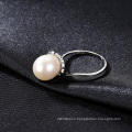 925 Sterling Silver Gold Plated Flower Freshwater Pearl Finger Rings